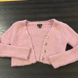 Art Class Pink Cozy Cropped Sweater